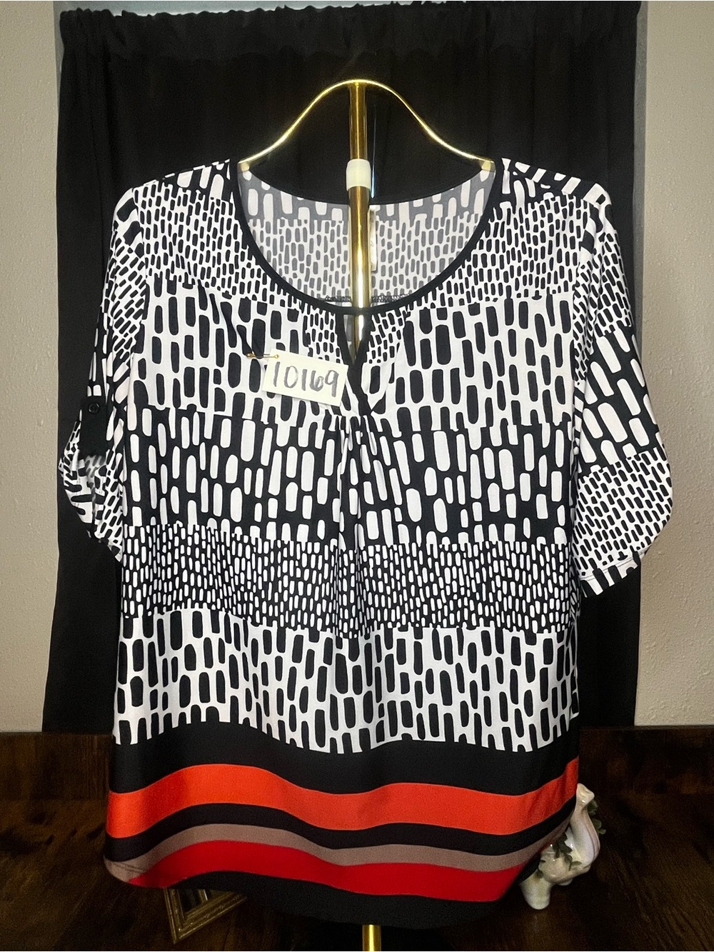 PerSpection Concept Abstract Print Tunic Top XL